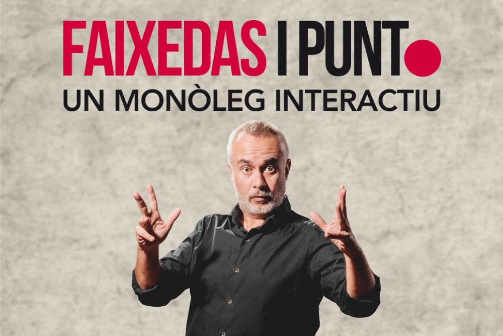 Cartell de l'obra Faixedas i punt, un monòleg interactiu.